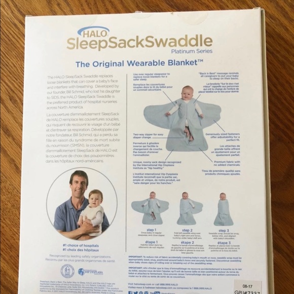 HALO Pink Star Sleep Sack Newborn - Picture 2 of 4